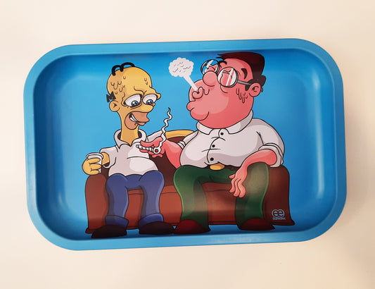WH Dads Medium Tin Rolling Tray Yellow