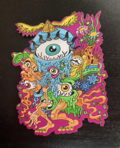 3rd Eye Open Wood sticker