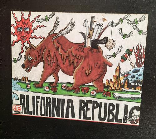 California Republic Wood sticker