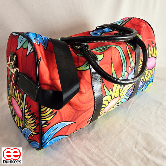 Red Flowers Travel Bag